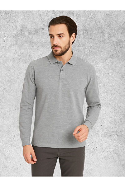 MOLICO Unisex New Season Cotton Transitional Polo Neck Long Sleeve Basic T-Shirt