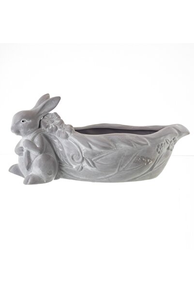 HIC A masterpiece of stone decoration rabbit shape grey color