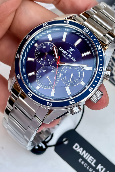 Daniel Klein YENİ SEZON GÜMÜŞ RENK ÇELİK KORDON ERKEK KOL SAATİ 1374 MODEL Bİ...