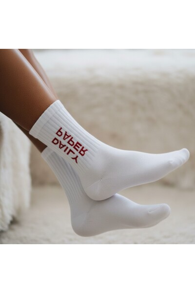 Algitsin O L A Мъжки бели чорапи + кърпа за крака