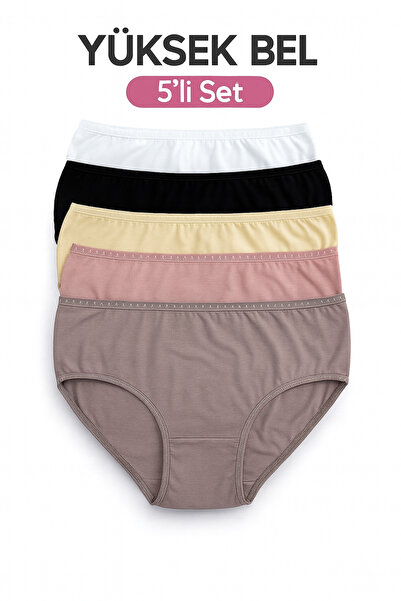 MİSSEMMA Chiloți cu elastic cu model de inimă de mărime mare, 5 bucăți