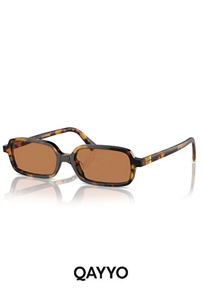 QAYYO Accessories Miul Rectangular Unisex Leopard Sunglasses