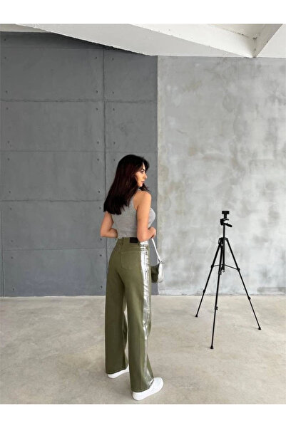 gl00my ΠΑΝΤΕΛΟΝΙ GABARDINE PALAZZO - Χακί