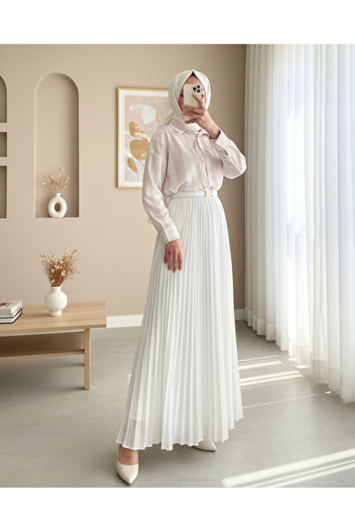 Modamorfo Сорочка з товстими смужками та ґудзиками - Пудра