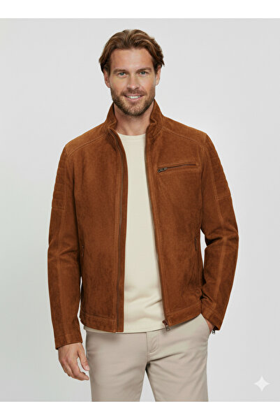 Jack & Jones Men's Pu Suede Brown Jacket 12147218