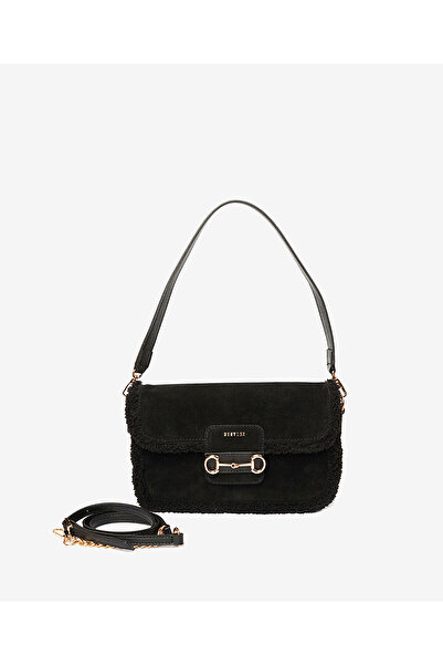 Greyder Kadın Siyah Mıknatıslı Omuz Çantası 4K2CN69619