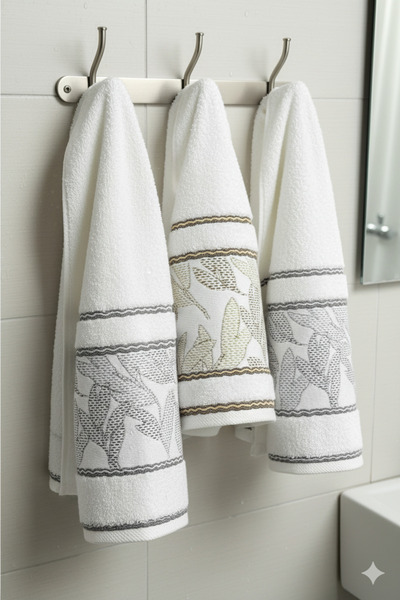 Özdilek Frunde Colorful 3-Piece Boxed Towels