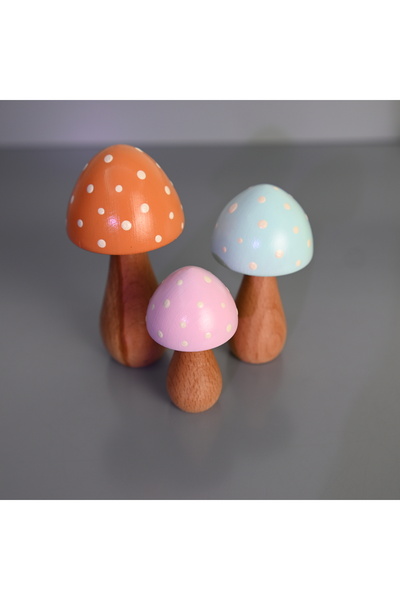 Zyt Tasarım Ahşap Mantar Dekor Şans Mantarı