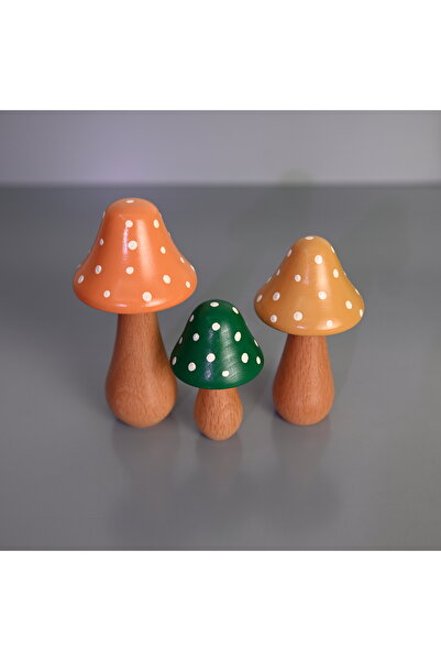 Zyt Tasarım Ahşap Mantar Dekor Şans Mantarı