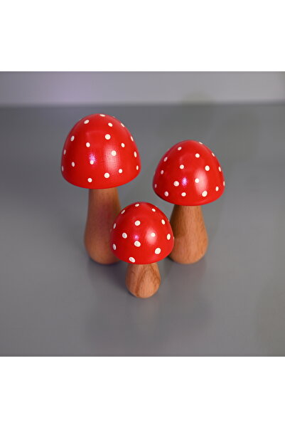 Zyt Tasarım Ahşap Mantar Dekor Şans Mantarı