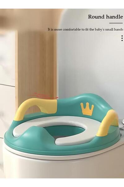 DOMEET Potty Training Toilet Seat Anti-Slip Toilet Trainer Ring with Detachable Cushion Sturdy Handle