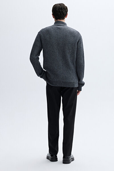 Mudo Stripe Collar Wool Cardigan