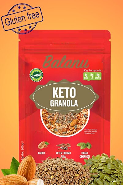 balanu Keto Granola 200gr x3 Adet
