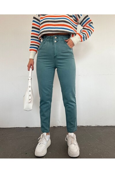 Modamorfo High Waist Jeans with Elastic Waist