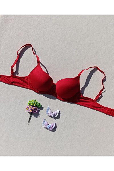 siyalife Micro sutien roșu cu umplutură push-up