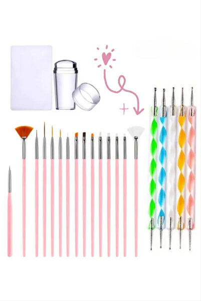 Fontenay Jel Tırnak Nail Art TırnakSüsleme Makyaj Için Boyama Fırça Seti Fren...