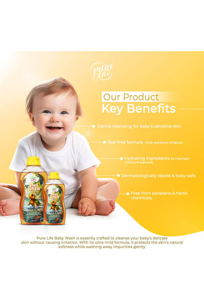 PureLife Pure Life Baby Body Wash Ultra Gentle 300 ml, Tear-Free, Hypoallergenic