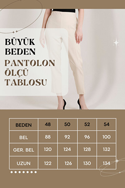 Balenbi High Waist Lycra Oversize Camel Women's Trousers - Carrot Leg 1004