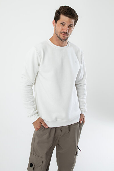 a02teks Men's Organic Fabric Soft Regular Fit Round Neck Sweatshirt