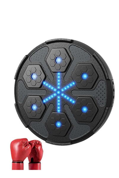 glanfen هدف حائطي لمدرب الملاكمة الذكي المنزلي مزود بتقنية البلوتوث وإضاءة RG...