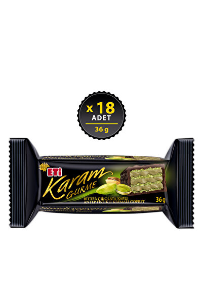 Eti Karam Gurme Antep Fıstıklı Gofret 36 g x 18 Adet