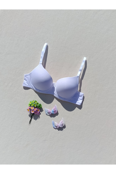 siyalife Micro sutien alb cu umplutură push-up