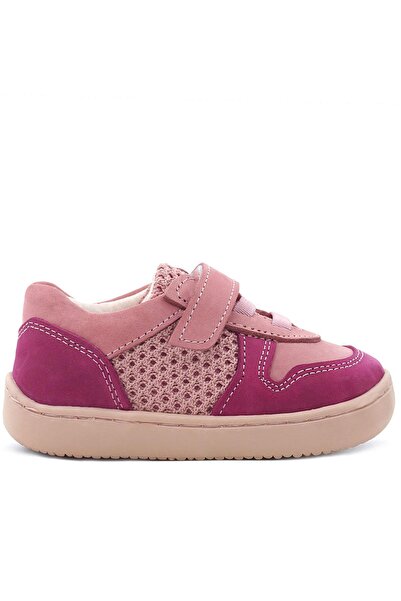 Rakerplus Bob Genuine Leather Pink Barefoot Velcro Elastic Baby Sneaker Shoes