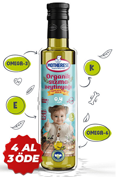 Motherese Organik Sızma Zeytinyağı 250ml - Organik Bebek Sızma Zeytinyağ 250ml