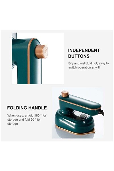 fulina Rotary Garment Iron, Mini Steam Iron for Clothes, Portable Mini Iron Machine, White