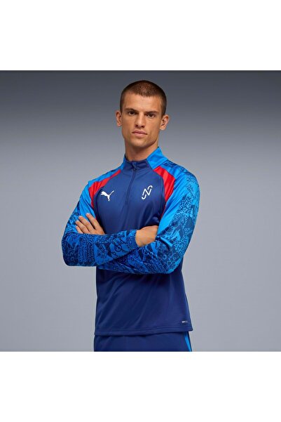 Puma Neymar Jr Playmaker 1/4 Zip 660309 Men's Sweatshirt Blue