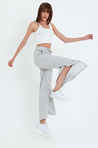 ESPİNA Women's Pocket Slit Sweatpants Trousers