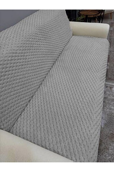 DECORA CASA HOME COLLECTİON Non-Slip Sponge Plush Patterned Sofa Cover 3-Seater Washable Armchair Cover 170X210
