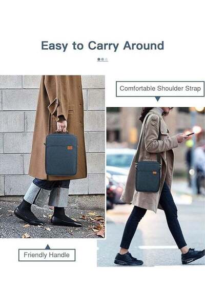 fulina 9-11 Inch Tablet Sleeve Bag, Handle Carrying Case with Shoulder Strap, Dark Blue