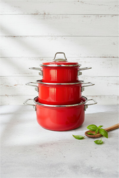 Savaşan Emaye Induction Base Enamel Cookware Set
