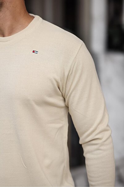 comstar Men's crew neck cotton knit sweater