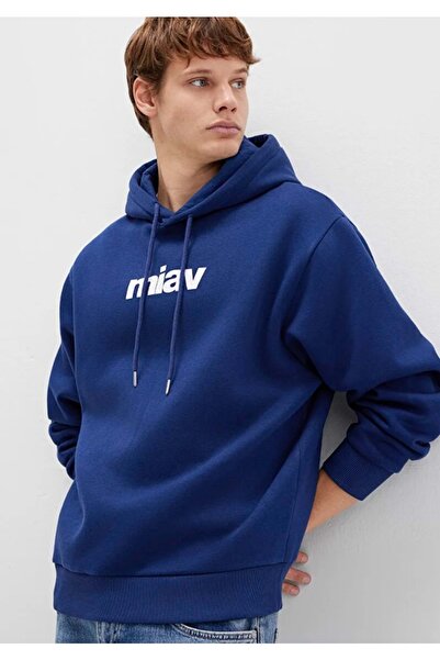 Mavi 0S10001 Miav Bedrucktes Herren-Kapuzenpullover DUNKELBLAU