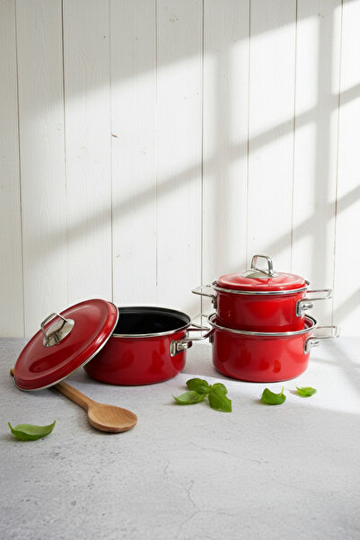 Savaşan Emaye Induction Base Enamel Cookware Set