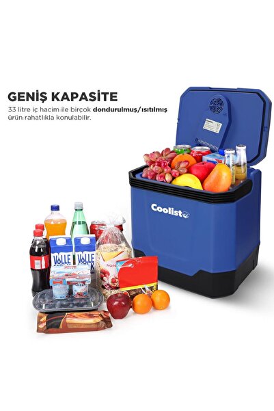 Coolist CLT33 12Volt/220Volt AC/DC 33 Litre Sıcak/Soğuk Oto Buzdolabı
