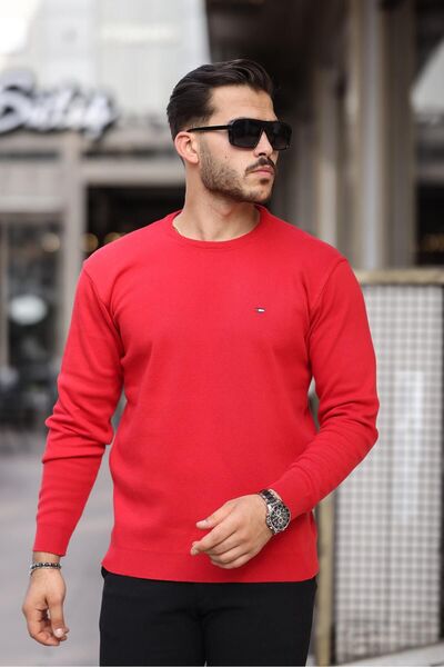 comstar Men's crew neck cotton knit sweater