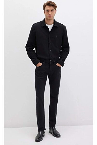 Mavi 0211789 m Logo Embroidered Knitted Men's Shirt Black