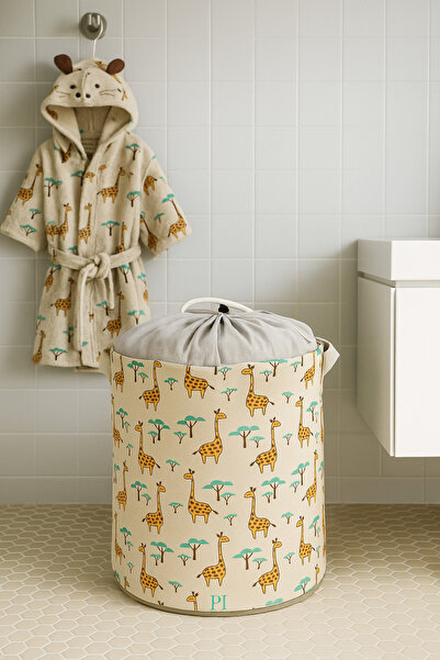 Genel Markalar Giraffe 2 Fileli Çok Amaçlı Oyuncak Saklama Kutusu Çamaşır Sep...