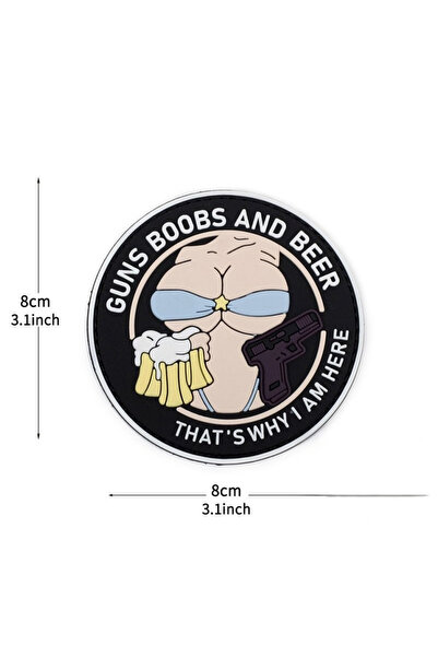 ISG رقعة ثلاثية الأبعاد من البي في سي على شكل مسدسات وثديين وبيرة DA-NAS-108