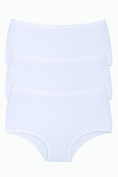 Newlilla 1018 Women's Classic Cut Cotton Plain Bato Panties 3-Pack