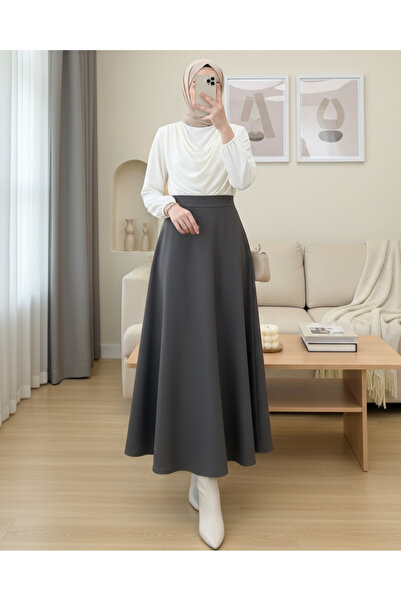 Modamorfo Bol Kiloş Sukuba Puff Skirt - Smoked