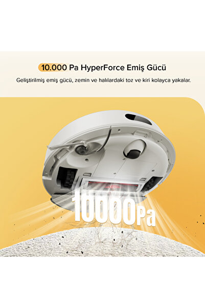 Roborock Q8 Akıllı Robot Süpürge Beyaz 10.000 Pa HyperForce Emiş Gücü