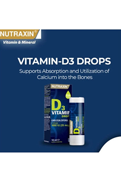 Nutraxin Vitamin D3 Drops Food Supplement 10 ml