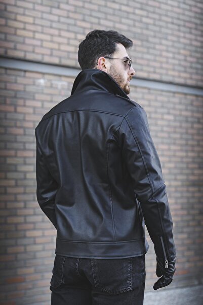Oksit Tuci Aldrin Slim Fit Leather Jacket