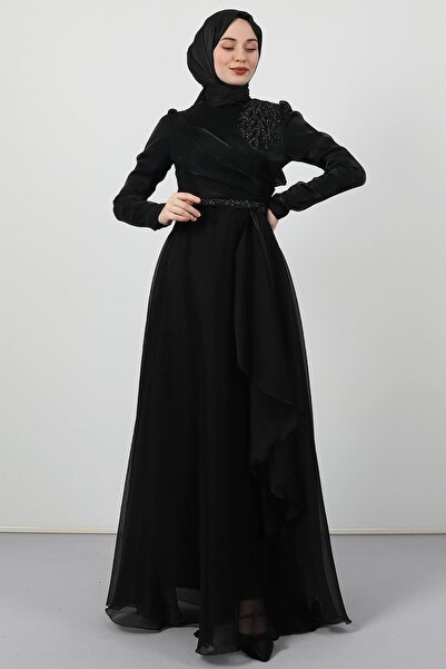 Giza Giyim Βραδινό φόρεμα Eliza Hijab Μαύρο