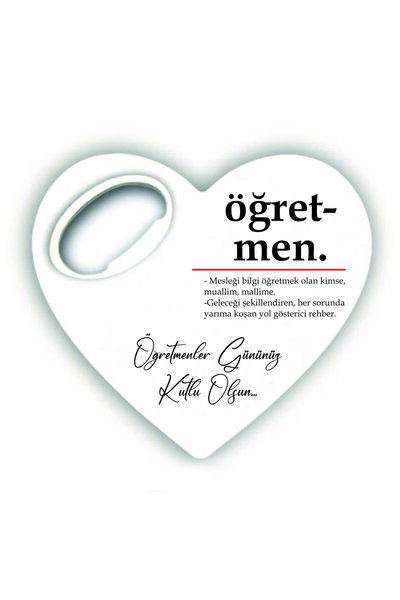 Ege ajans 10 Adet Kalp Şeklinde Öğretmenler Günü Hediyelik Açacak Magnet