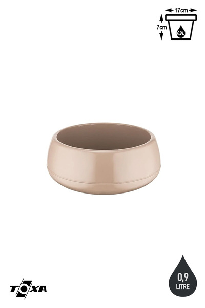 ToXA Aranjman Saksı 0,86 Litre Kahve Gold Moka 17cm Menekşe Kaktüs Sukulent S...